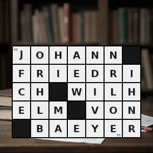 Hasło krzyżówkowe noblista z dziedziny chemii w roku 1905 - johann friedrich wilhelm von baeyer – rozwiązanie, synonimy, podpowiedzi i definicje krzyżówkowe